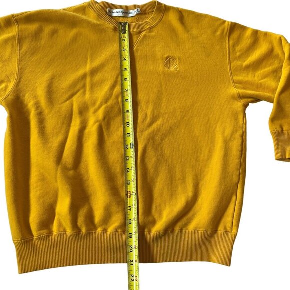 Vtg Calvin Klein Sport Petite Crewneck Sweatshirt Womans Small Gold Embroidered - Picture 12 of 12